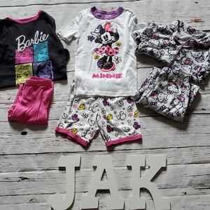 GIRLS PAJAMA SET (HELLO KITTY, MINNIE MOUSE AND BARBIE)